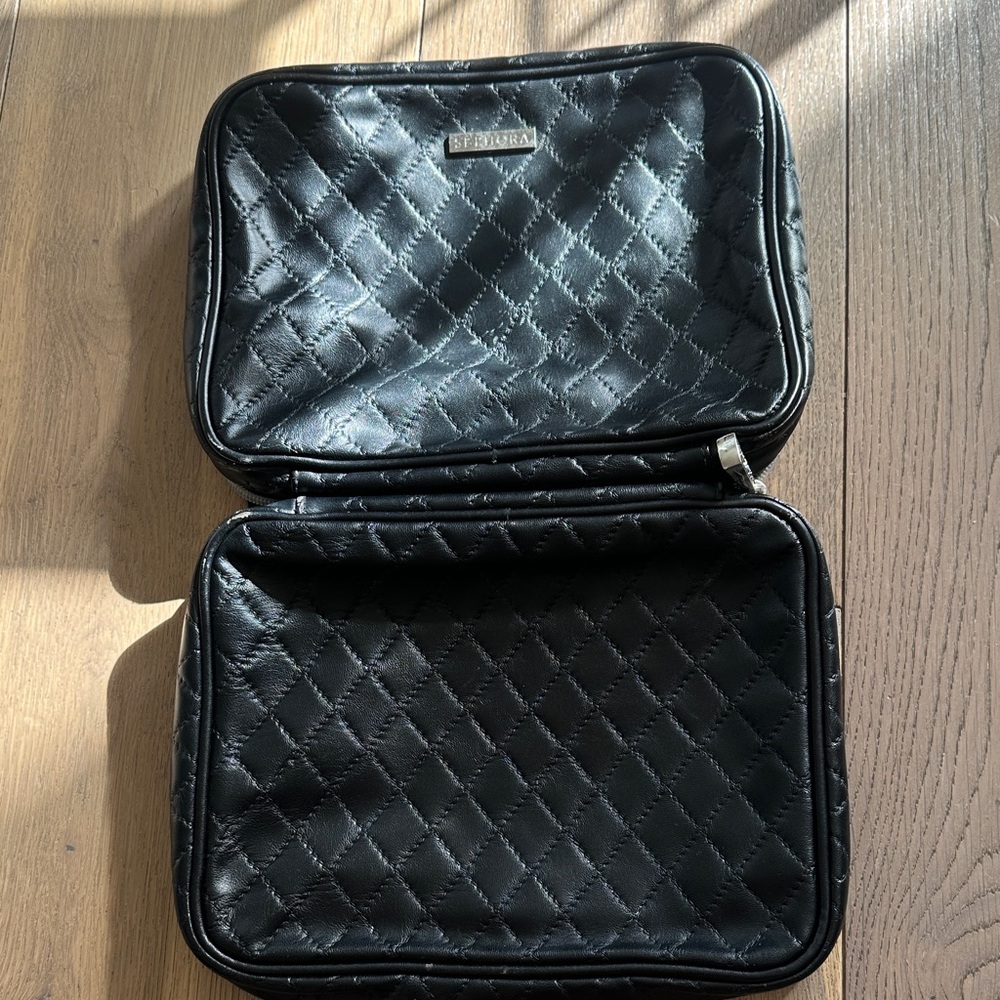Sephora Black Quilted Toiletry Bag